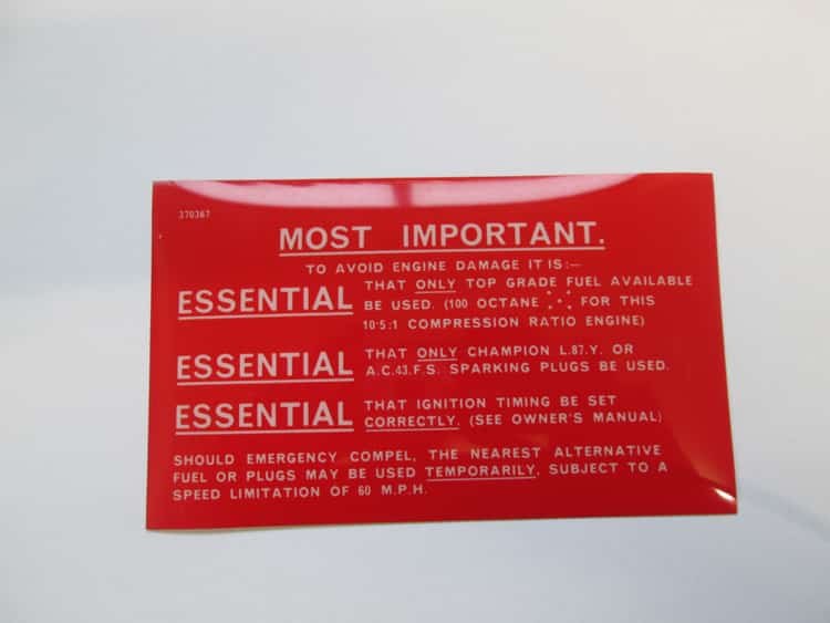 Image - 'Most Important ' RED Label